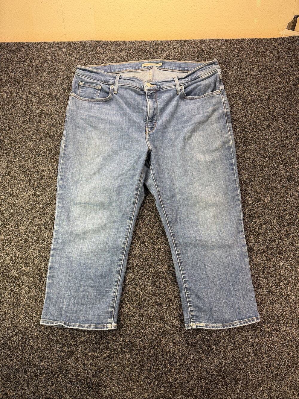 Levi's 311 Shaping Skinny Capri Jeans Women's 18W Blue Stretch Denim